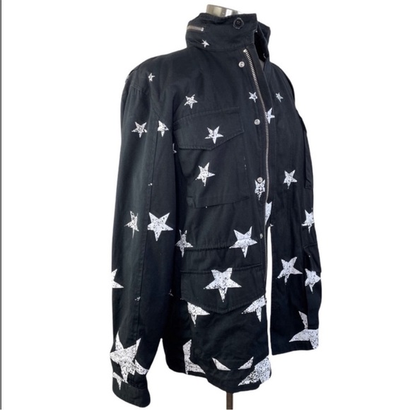 BLACK SCALE Star Print Utility Jacket size M - Picture 3 of 11